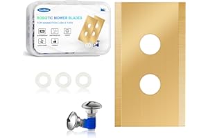 FOURSHOW 36Pcs Replacement Blades Compatible for Mammotion Luba and YUKA All Series, Robust Titanium Replacement Robotic Lawnmower Blades, with Plastic Washers