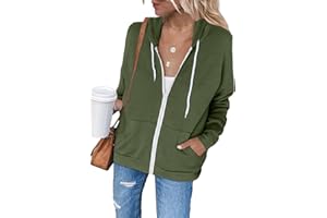 Uusollecy Sudadera Cremallera Mujer Chaqueta Deportiva Con Capucha Manga Larga Estilo Casual Multicolor Primavera y Otoño