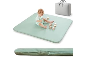 PEIPEIWU Tappeto Per Bambini e Extra spesso e Non Tossico,120x120x3cm inodore e Impermeabile Per Bimbi.Morbido tappetino in pelle vegana per creare un'area di gioco sicura per i più piccoli