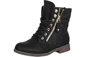 Elara Chunkyrayan Women’s Lace Ankle Boots, Worker Boots