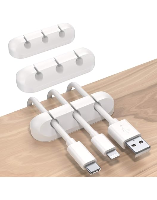 50 Piezas Organizador De Cables Con Adhesivo - Sujecables Reutilizables Para Escritorio, TV, Hogar