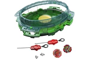 Hasbro Beyblade Burst QuadDrive, Set da Battaglia Interstellar Drop, Beystadium, 2 trottole Giocattolo e 2 lanciacolpi, per Bambini dagli 8 Anni in su