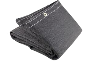 Jackson Safety Saldatura e rettifica coperta protettiva in fibra di vetro Vermiculite, 1m x 1m 650°C temperatura di lavoro, con occhielli per appendere J2721