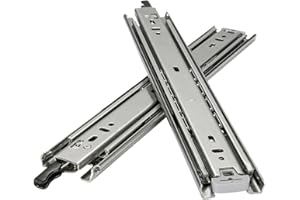 GIFSIN Tapis de tiroirs pour charges lourdes avec serrure, charge maximale de 68 kg, rail de tiroirs amovible à 3 sections, 51 mm de large x 1000 mm de long, kit de tiroirs de meubles DIY