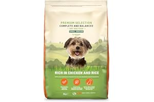 Marca Amazon - Lifelong - Alimento seco completo para perros (razas pequeñas) rico en pollo y arroz, 3 kg (Paquete de 1)