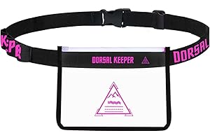 NUBE ROJA Dorsal Keeper Porta Dorsal cinturón Deportivo número de competición Trail Running Triatlón duatlón Ciclismo Maratones Marcha nórdica 4 Colores Unisex (Rosa)
