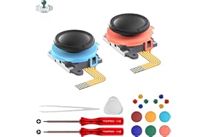 AKNES HallPi TMR Joysticks Ersättning för Switch 2 JoyCon (Röd och