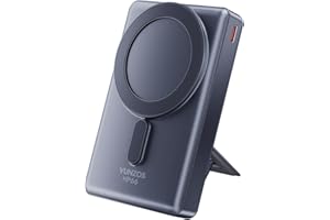 Vunzos Batterie Externe For Magsafe 12000mAh Sans Fil Power Bank Magnétique Charge Rapide PD 20W Avec Support Pliable Batterie Externe iPhone Affichage LED Compatibles iPhone 15/14/13/ Apple Pro MAX