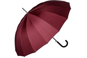 VON LILIENFELD® Ombrello Pioggia Lungo Classico Grande Automatico Donna Uomo Stabile Classico 16 Segmenti Devon