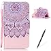 Produktbild Feeltech Hülle für Huawei Y6 Pro Weich Magnet PU Brieftasche Elegant Kartenfach Extra Dünn Schutzhülle Bunte ReLife MusterKarte Halterung Klapp Ledertasche - Stammes Mandala