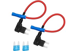 JatilEr Juego de 2 grifos de fusibles, fusibles que añaden un adaptador de circuito, portafusibles de doble ranura con fusible de coche para coche, camión, barco