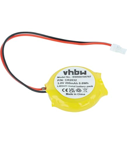 Vhbw Batteria Bios Ricaricabile NiMH 2,4V 20mAh Per Toshiba Portégé A600-SP2801C, A600-S2201 E Modelli Simili - Sostituisce GDM710000041, P000257640 E Altri - 4