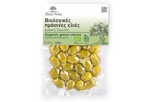 Olea Tree Olives Vertes Bio – Fermentation Naturelle, Sans Conservateurs, Naturelles – 3 x 200g (Total: 600 g)