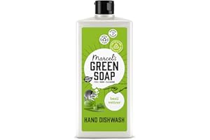 Marcel's Green Soap - Washing Up Liquid Basil & Vetiver - Dishwashing Liquid - Vegan - Recycled Plastic - 97% Biodegradable - 500 ML