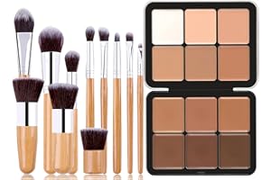 Palette Correttori Colorati, MKNZOME 12 Colori Contouring Viso Crema Correttore Occhiaie e Pennelli Trucco Palette Contouring Impermeabili a Lunga Durata Set Trucchi Regalo per Donne Ragazze
