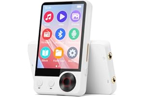 JOLIKER Lettore MP3 da 128 GB con Bluetooth 5.3, Lettore Musicale Digitale Audio HiFi con Due Prese per Cuffie, Altoparlante HD Incorporato, Schermo Tattile da 2,4", Registrazione Vocale, Radio FM, E-book