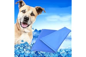 Unizoo Tappetino refrigerante per cani e gatti, animali domestici, letto freddo per cani e gatti, riparo freddo per gatti e cani, auto-raffreddante, come cuscino refrigerante caldo (L (90 x 50 cm)