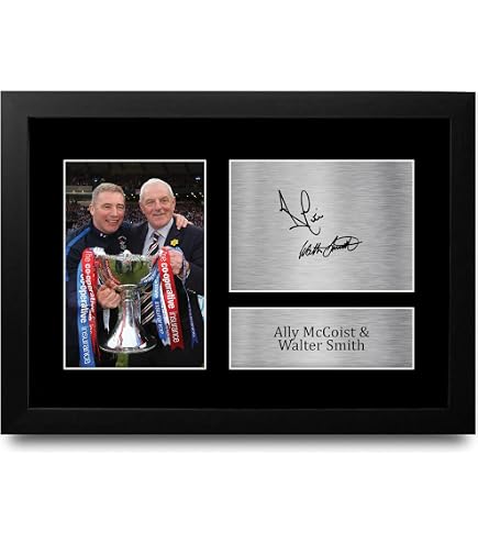 HWC Trading Poster A3 Con Autografo Stampato Di Allan McGregor (Rangers) - Incorniciato, Regalo Da Vero Tifoso!