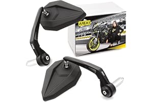 ‎AREA1 Area1 universal Motorrad Lenkerendenspiegel Rückspiegel Paar e-geprüft kompatibel mit Duke SMC/R MT07 MT09 MT10 Z900 Z650 Z500 Z125 CMX CB 500 Hornet SV650 XSR F900R M1000R/XR R18 Brutale Street