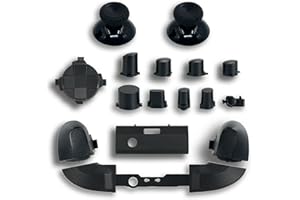 YUYUE ELECTRONIC Juego Completo de Botones de activación de Parachoques de botón de Repuesto Compatible con Xbox Series X/Series S Controller, Controller LB RB LT RT Trigger Bumper Buttons Repair Kit, Gamepad Negro
