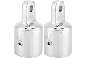 ALOMEJOR Tapa del Extremo del Ojo del Barco Accesorio del Extremo del Ojo del Acero Inoxidable para el Hardware de Montaje de la Tapa Superior del Bimini del Barco 22 mm 25 mm