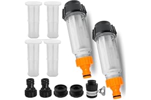 LATRAT Set di 2 filtri per acqua da giardino da 3/4", prefiltro per acqua, prefiltro per acqua, pompa da giardino, idropulitrice, camper, irrigazione da giardino