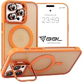 Babilden iPhone 15 Pro Max i&ccedil;in Kılıf Kamera Korumalı Magsafe Wireless Şarj &Ouml;zellikli Mat Şeffaf Renkli Standlı Lens Hediyeli
