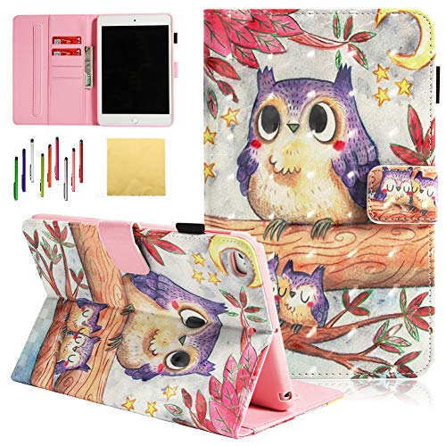 iPad Mini 4 Tablet Case, Dteck Lightweight PU Leather Shockproof Bumper Flip Stand Cover with Auto Wake Sleep for iPad Mini 4 Model A1538 A1550 7.9-inch Tablet, Purple Owl