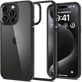 Spigen iPhone 15 Pro Max ile Uyumlu Kılıf Ultra Hybrid Sararmaya Dayanıklı Siyah Şeffaf Kapak - ACS06570 (Spigen TR Garantili