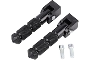 ‎TBEST fußrasten motorrad hinten kreidler,Fußrasten Motorrad,Klappbar Fußrasten Für Moped, 2 Stück Aluminiumpedale Für Motorrad Elektroauto 8 mm Universelle 90-Grad Klapare Stützstange (Schwarz)