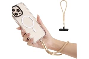 Golifyne Universal Mobile Phone Chain Short | 17 cm Mobile Phone Strap + Nylon & TPU Replacement Patch | Wrist Loop for Hanging iPhone / Samsung / All Smartphones