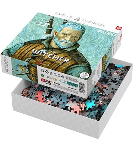 Dark Horse The Witcher 3 Puzzle – 1000 Teile, Motiv „Ciri Vs. Wölfe“, Fertig 68,6 X 50,8 Cm