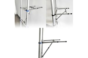 JADDUO Stabilisateur d'Échelle Murale en Aluminium Support Anti-Flexion jusqu'à 150 kg - Compatible avec Échelles à Marches 30-45 cm