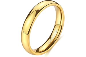 Zakk Anello da donna e uomo in titanio lucido, sottile Anello di fidanzamento a fascia impilabile 2mm 4mm 6mm