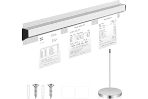 HJFH Support pour Bons de Commande 35 cm Porte bons de Commande à Billes en Alliage d'Aluminium Installation Murale pour Reçus Chèques Menu Cuisine Hôtel Restaurant Bureau Réception Bars