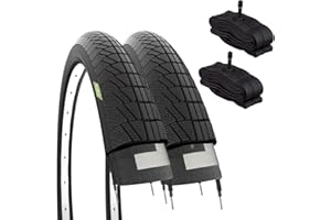 ECOVELO 2 pneus 16 x 1,75 (47 – 305) + Chambres Valve américaine (47-305) Mixte Enfant, Noir, 16