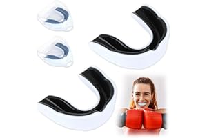 LEUUD Protege Dents, 2 Pièces Protege Dents Boxe pour Tous Les Sports, Modèle Premium Bouillir et Mordre t pour la Boxe, Le MMA, Le Muay Thai, Le Hockey et Les Arts Martiaux