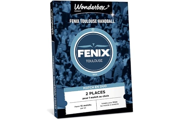 Wonderbox Connect - Coffret Cadeau - Fenix Toulouse Handball - Match en Duo - 2 Places pour 1 Match au Choix - Parmi 15 matchs par an, valable sur Tous Les matchs à Domicile - Validité 27 Mois