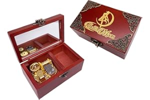 YOUTANG Sailor Spieluhr Gold Uhrwerk geschnitzt Holz Hand Kurbel Musikalisches Geschenk für Geburtstag, Urlaub, Jubiläum, Hochzeit, Muttertag, Weihnachten, Valentinstag,Melodie: Moonlight Densetsu