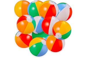 SCIONE Nadmuchiwane piłki plażowe na imprezy przy basenie, dla dzieci i dorosłych, letnie zabawki na imprezę przy basenie, hawajskie tropikalne dekoracje imprezowe upominki materiały