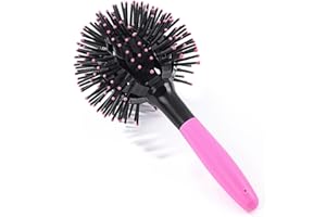 ANKROYU Spazzola Sferica Per Arricciare I Capelli, Spazzola Per Capelli con Pettine Sferico 3D, Spazzola Per Capelli Per Styling a 360 Gradi, Pettine Per Capelli Circolare Per Capelli Ricci Spessi, P