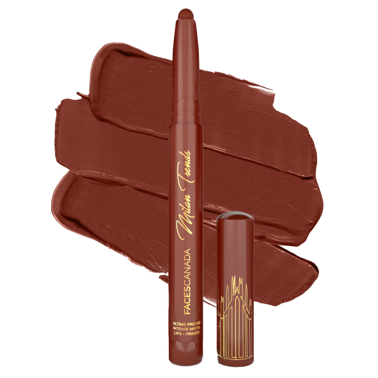 FACES CANADA Ultime Pro HD Intense Matte Lips + Primer - GOAT N10, 1.4g, Limited Edition | 9HR Long Stay | Primer Infused For