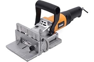 SHZICMY Fresa elettrica piatta da 760 W, fresatrice a lamelle regolabile 0-90°, macchina per il legno 11600 giri/min, fresatrice per scanalature, fresatrice per legno con sacco raccoglipolvere