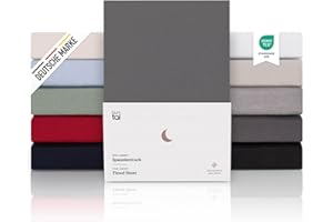 Blumtal® Premium Spannbettlaken 270x200 cm Boxspringbett Jersey - Oeko-TEX zertifiziertes Bettlaken 200x270 Baumwolle - Spannbettlaken 270x200 Familienbett - Laken 270x200 Familienbett in Anthrazit