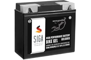 SIGA IMPULSIVE DYNAMIK SIGA GEL Motorradbatterie 12V 22Ah 320A/EN Batterie 51913 mit ABS GT20H-3 52101 Gel12-19