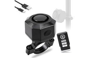 Drahtloser Fahrradalarm mit Fernbedienung, Coikes USB wiederaufladbare Anti-Diebstahl-Vibrations-Motorrad-Alarmanlage, wasserdichtes Sicherheitsalarmsystem mit Montagewerkzeug für Scooter Tür Fenster