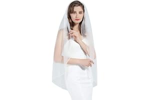 BEAUTELICATE Velo da Sposa Tulle Lungo Nozze Monostrato Addio al Nubilato Accessori Morbido Velo Avorio Bianco