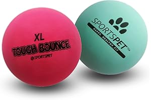 SPORTSPET Tough Bounce Balls Made of Natural Rubber for Dogs (Diameter 90 mm) (Pack of 2) Tough Bounce XL