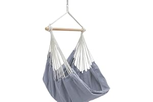 AMANKA XXL Fotel wiszący 185x130 cm – Fotel hamakowy dla 2 osób – Do ogrodu i domu – Bez stojaka – Duży relaksacyjny fotel wiszący