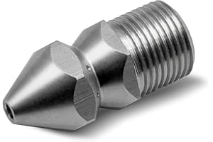 FAI TOP Sewer Cleaning Nozzle,High Pressure Washer Drain Sewer Cleaning Jetter Spray Nozzle,3/8" Male Thread for Pressure Washer